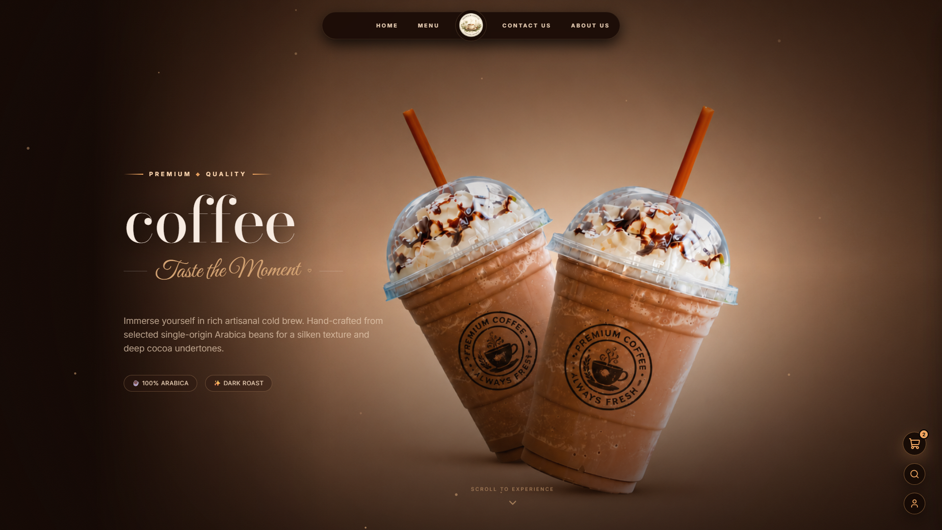 Cinematic Coffee Immersion 3D Screen 2