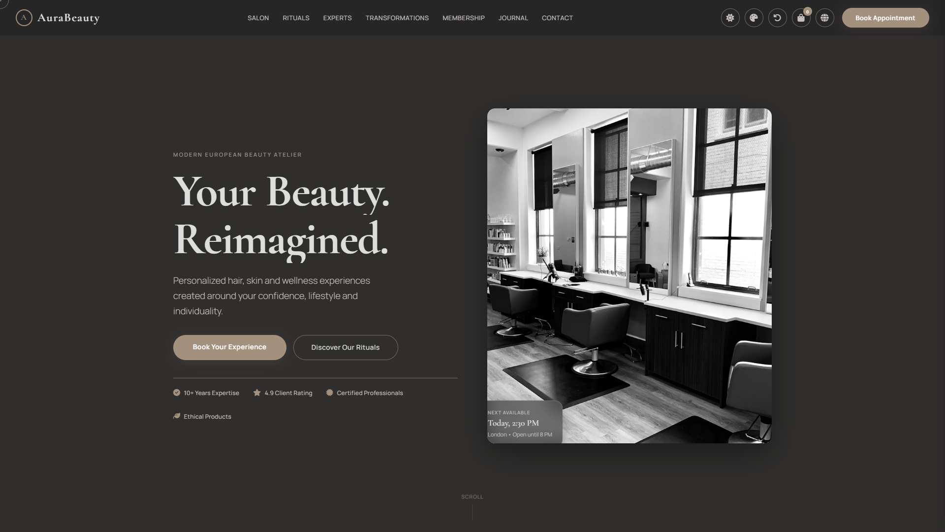 Elegance Hair & Makeover Spa — Website Template